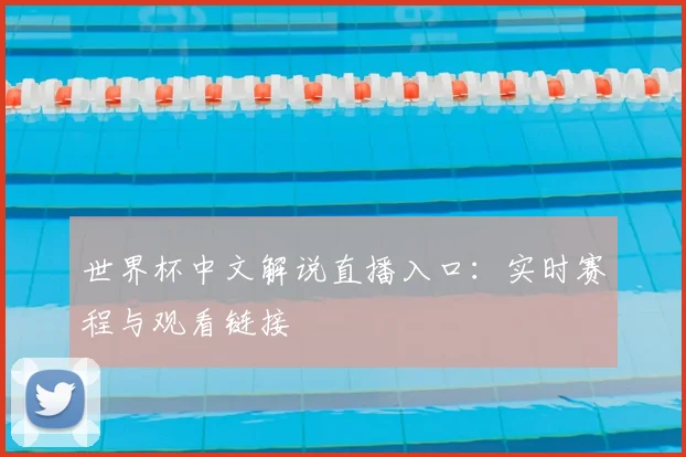 世界杯中文解说直播入口：实时赛程与观看链接